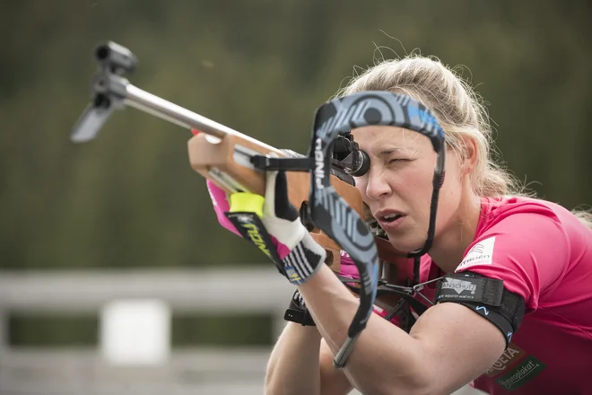 Še največjo spremembo je doživela Anamarija Lampič, ki je prvič po dolgem času res spet trenirala z ekipo. FOTO: Jure Eržen/Delo
