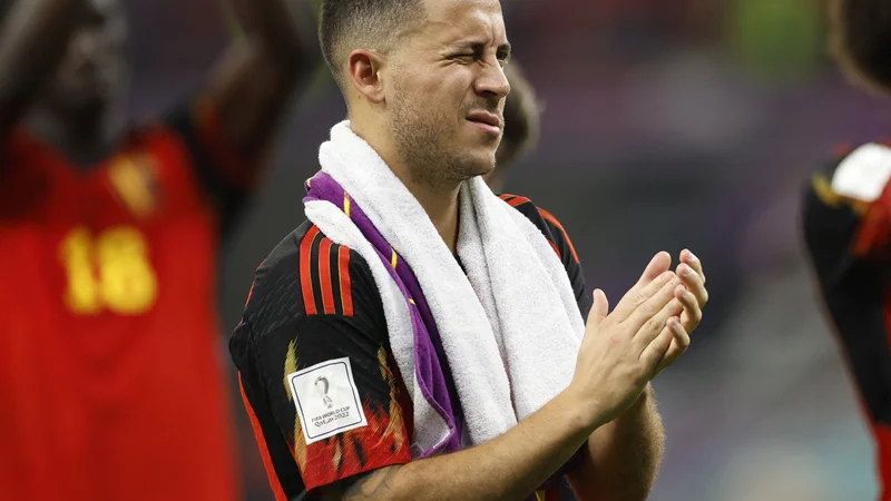 Fotografija: Belgijski kapetan Eden Hazard se bo v Katarju ukvarjal izključno z nogometom, je dal vedeti. FOTO: John Sibley/Reuters