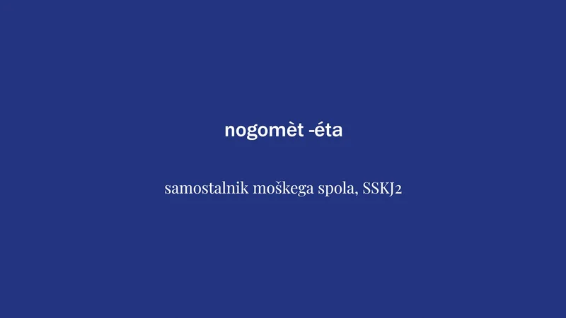 Fotografija: Beseda tedna je nogomet. FOTO: Delo