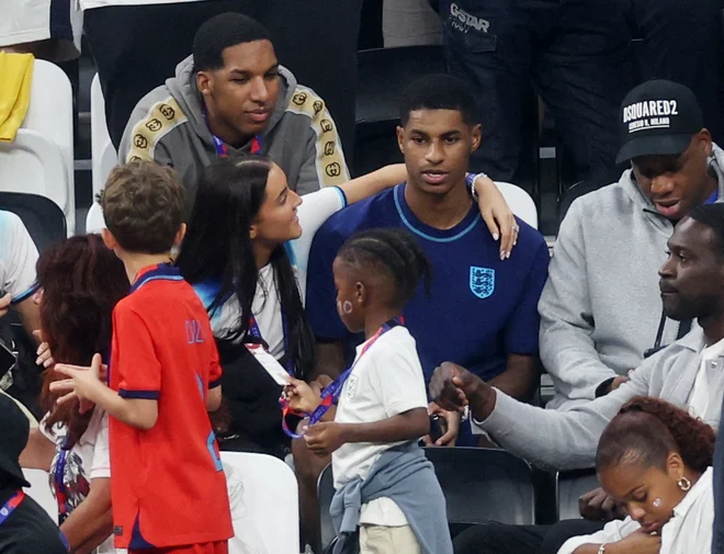 Marcus Rashford z dekletom Lucio Loi. FOTO: Paul Childs/Reuters
