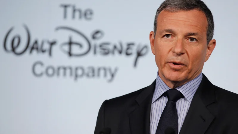 Fotografija: Robert Iger na nedavni predstavitvi novih Disneyjevih vsebin. FOTO: AFP