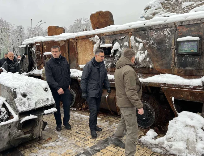 Minister za obrambo Marjan Šarec na obisku v Ukrajini. FOTO: MORS
