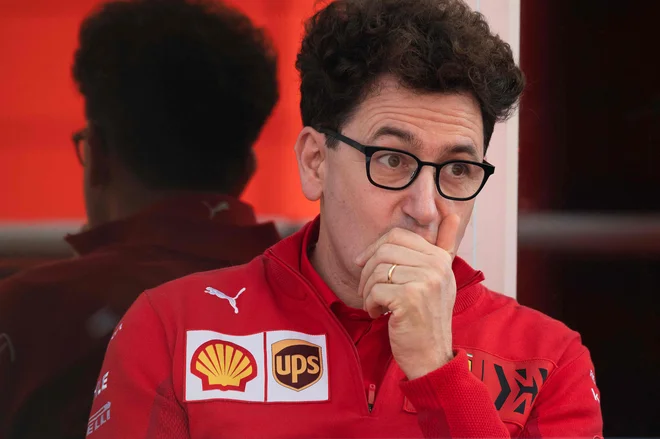 Mattia Binotto ni več šef Ferrarija. FOTO: Jim Watson/AFP
