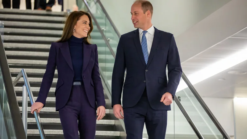 Princ William in princesa Catherine v Bostonu. FOTO: Joshua Qualls/AFP