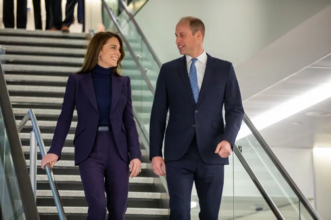 Princ William in princesa Catherine v Bostonu Foto Joshua Qualls/AFP
