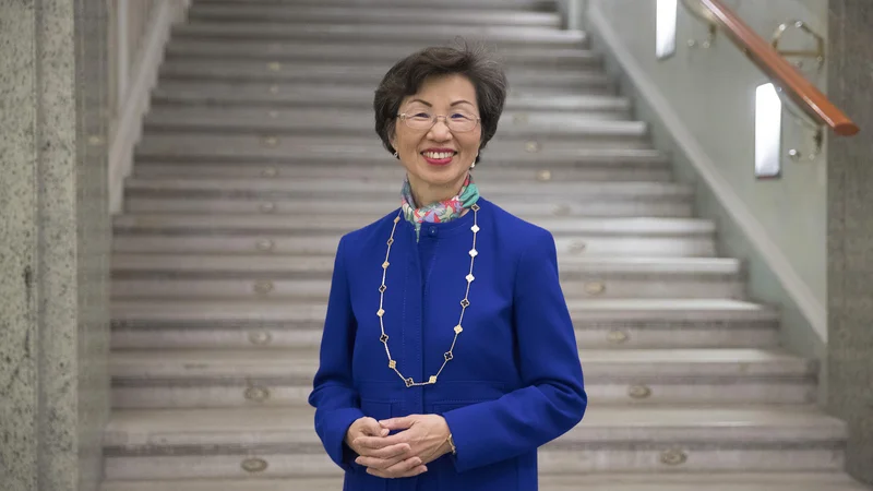 Fotografija: Kathrine Chang je izkušena diplomatka z nazivom veleposlanice, ki ima na skrbi tudi sodelovanje s Slovenijo. FOTO: Leon Vidic/Delo
