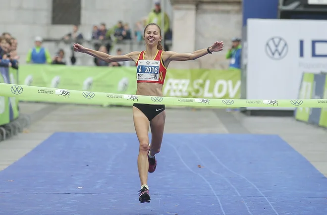 Prizor z zadnjega maratona v Ljubljani, ki je tokrat potekal 23. oktobra.FOTO: Jože Suhadolnik/Delo
