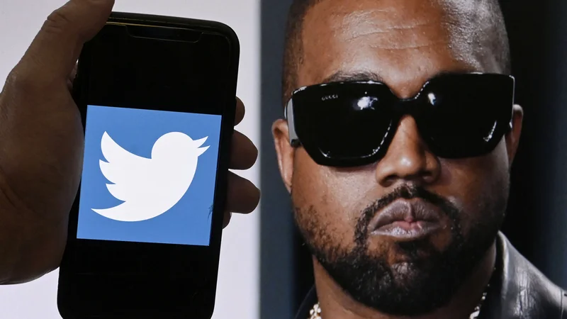 Fotografija: Raper Ye, prej znan kot Kanye West, je objavil Davidovo zvezdo s svastiko. Foto Olivier Douliery/Afp