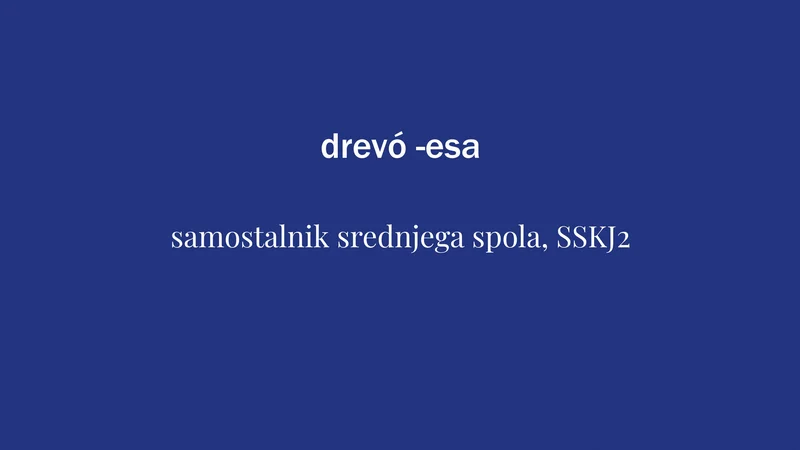 Fotografija: Beseda tedna je drevo. FOTO: Delo