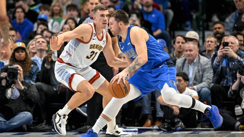 Fotografija: Vlatko Čančar je z Denverjem nazadnje v Dallasu premagal Luko Dončića. Kdo se bo veselil tokrat? FOTO: Jerome Miron/USA Today Sports