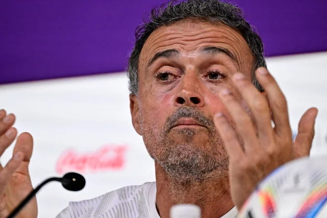 Luis Enrique je povedal, da je igralcem naročil 1000 enajstmetrovk. FOTO: Javier Soriano/AFP
