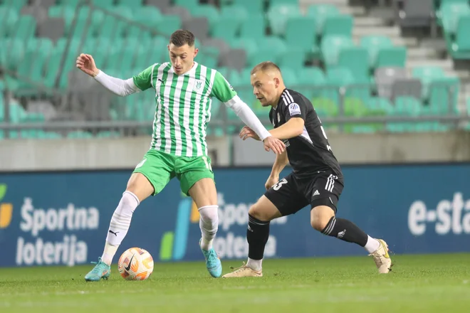 Olimpija je v Stožicah iztržila drugi zaporedni neodločeni izid brez golov. Mario Kvesić je zapravil najlepšo priložnost. FOTO: Voranc Vogel/Delo
