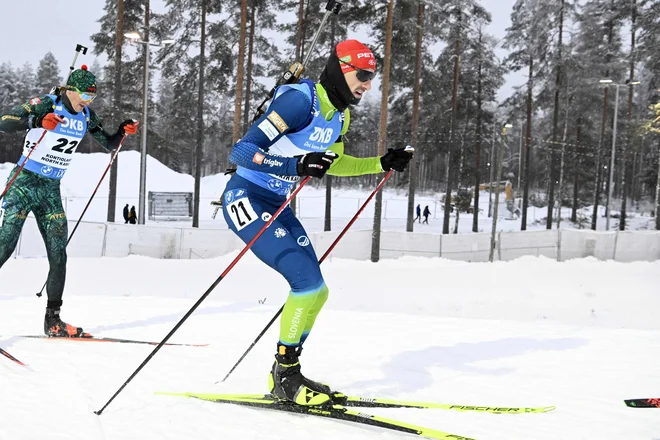 Jakov Fak je v štafeti zelo dobro nastopil. FOTO: Vesa Moilanen/AFP
