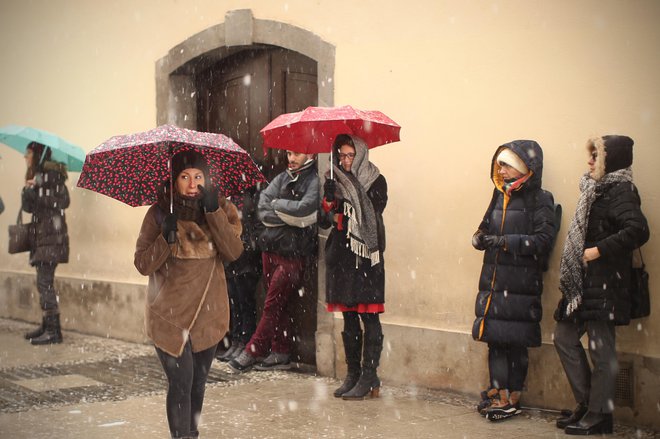 Meja sneženja se bo marsikje spustila do nižin, napoveduje Arso. FOTO: Jure Eržen/Delo
