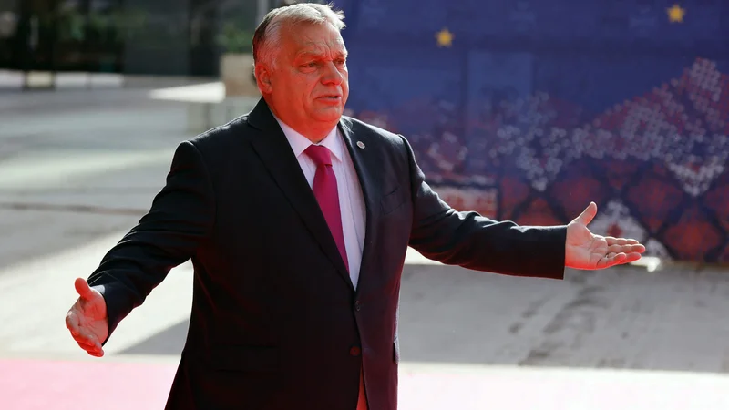 Fotografija: V gospodarski stiski, v kateri se je znašla njegova država, je madžarski premier Viktor Orbán odvisen od financiranja iz EU. FOTO: Ludovic Marin/AFP
