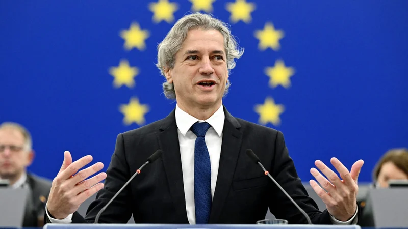 Fotografija: Premier Golob je danes v Strasbourgu razpravljal z evropskimi poslanci. FOTO: Frederick Florin