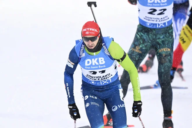 Jakov Fak je na strelišču enkrat zgrešil v stoječem položaju. FOTO: Vesa Moilanen/AFP
