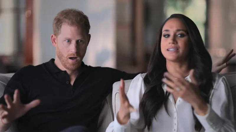 Fotografija: Princ Harry in Meghan Markle sta si s svojim dokumentarcem nakopala bes cele Velike Britanije. FOTO: posnetek zaslona/Netflix