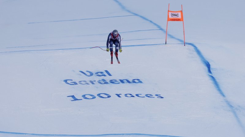 Fotografija: Aleksander Aamodt Kilde je bil najhitrejši v drugem smuku v Val Gardeni. FOTO: Leonhard Föger/Reuters
