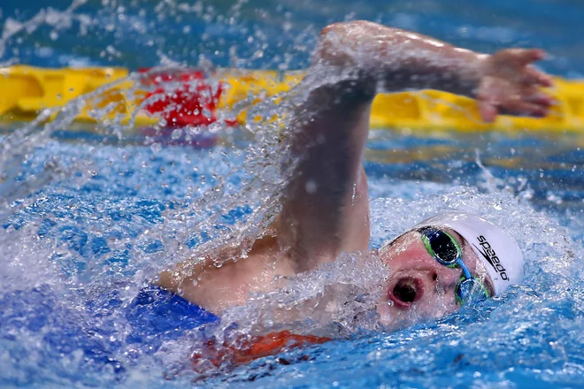 Katja Fain je za konec pristala na desetem mestu. FOTO: Tomi Lombar/Delo
