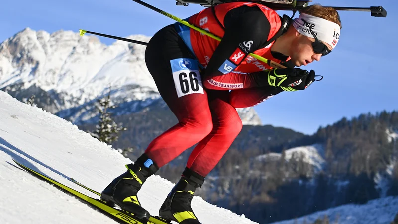 Fotografija: Johannes Dale (na fotografiji) med šprintersko preizkušnjo v avstrijskem Hochfilznu. FOTO: Joe Klamar/AFP