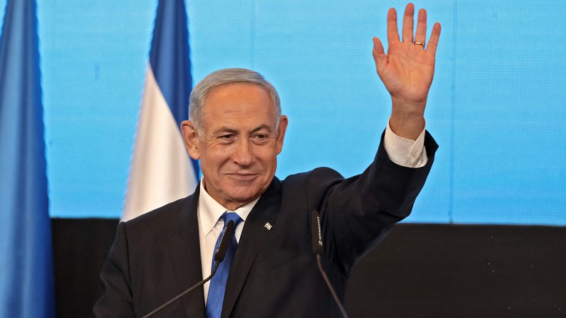 Fotografija: Petkratni izraelski premier Benjamin Netanjahu zavrača skrbi pred sodelovanjem s skrajno desnico. Foto: Ronaldo Schemidt/Afp
