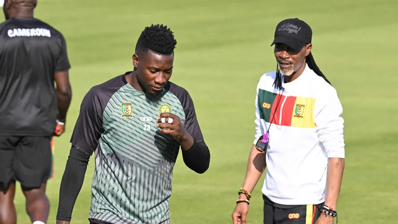 Fotografija: Andre Onana je obrnil hrbet kamerunskemu selektorju Rigobertu Songu. FOTO: Issouf Sanogo/AFP