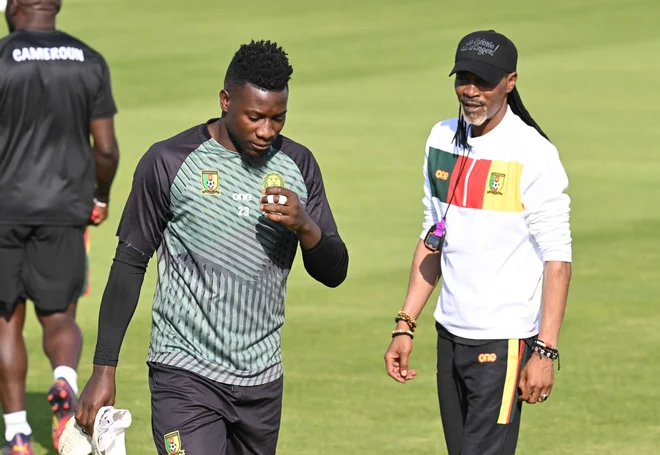 Andre Onana je obrnil hrbet kamerunskemu selektorju Rigobertu Songu. FOTO: Issouf Sanogo/AFP
