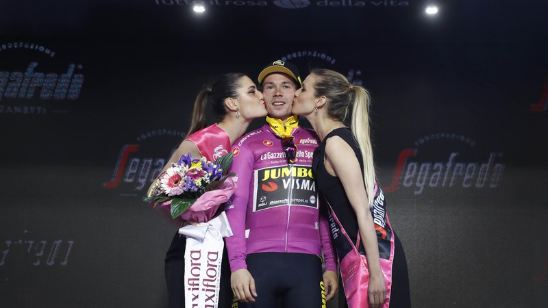 Fotografija: Zmaga Primoža Rogliča na prvi etapi Giro di Italija. Bologna, Italija, 11. maj 2019. FOTO: Leon Vidic
