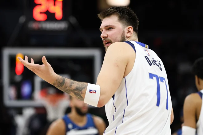 Za Luko Dončićem je sijajen teden v ligi NBA. FOTO: Matt Krohn/Usa Today Sports
