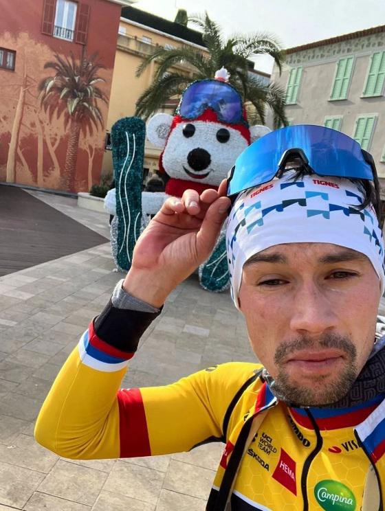 Primož Roglič je bil osem tednov brez kolesa, zdaj trenira na vso moč. FOTO: Instagram
