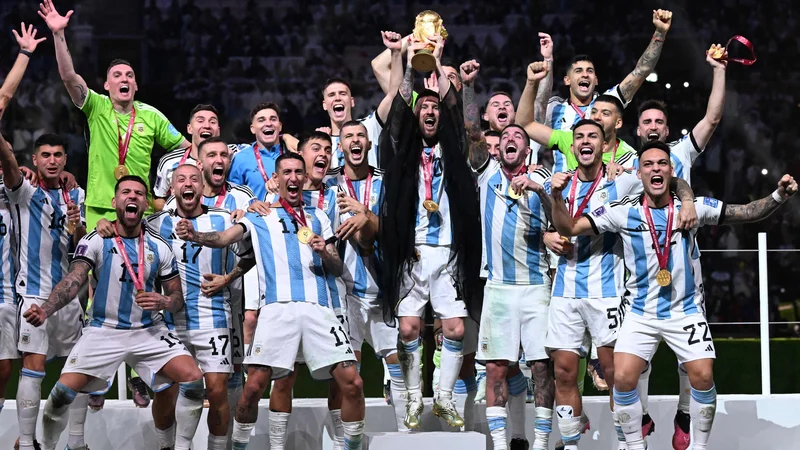 Fotografija: Svetovni prvaki so športna ekipa leta 2022. Foto Kiril Kudrjavcev/AFP