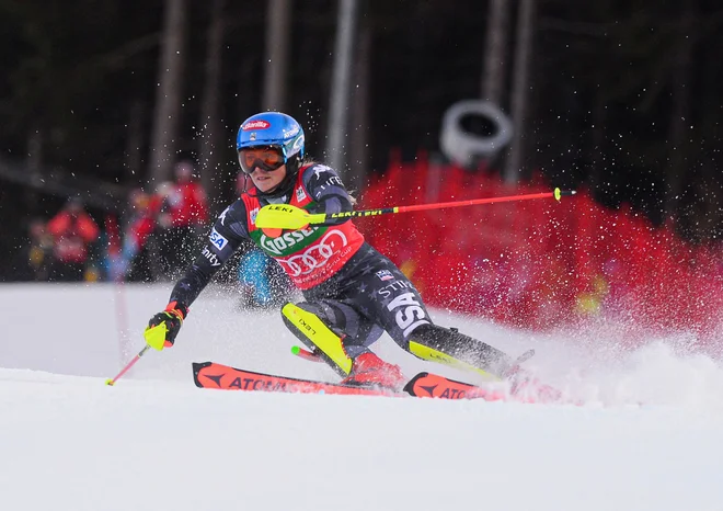 Ameriška šampionka Mikaela Shiffrin (na fotografiji) je velika vzornica Lare Colturi. FOTO: Vladimir Simicek/AFP
