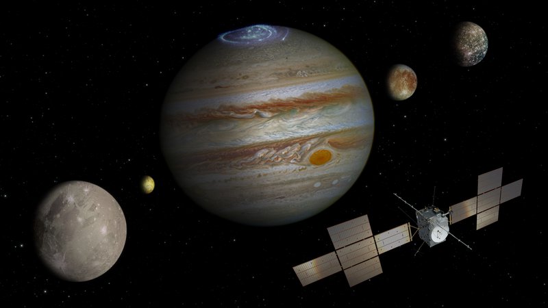 Fotografija: Juice bo raziskoval Jupitrove lune Evropa, Kalisto in Ganimed, v orbito slednje se bo tudi utril. FOTO: Esa/ATG
