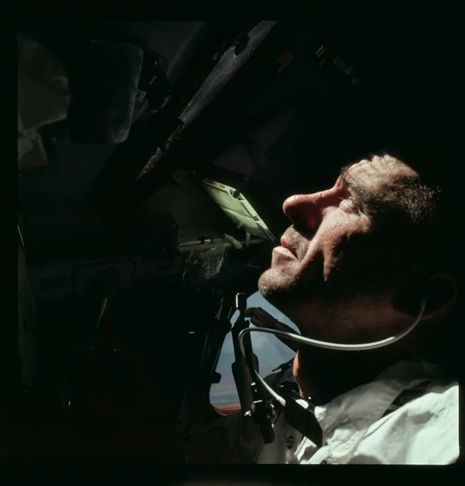 Walt Cunningham v astronavtskih časih, ko je bil oktobra 1968 v vesolju z Apollom 7. FOTO: Reuters
