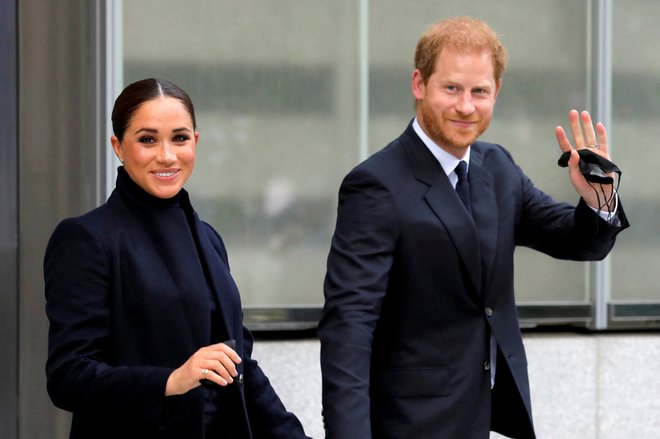 Princ Harry in Meghan FOTO: Andrew Kelly/Reuters
