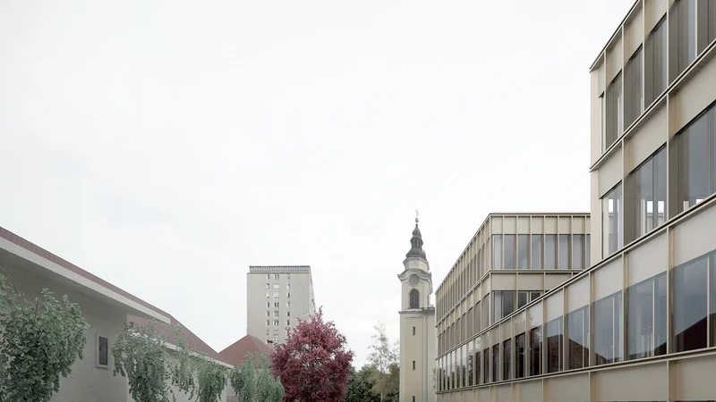 Fotografija: Z gradnjo nove stavbe bodo omogočili tudi povečanje vpisnih mest na programa medicina in dentalna medicina. RAČUNALNIŠKI PRIKAZ: Medicinska fakulteta Univerze v Ljubljani