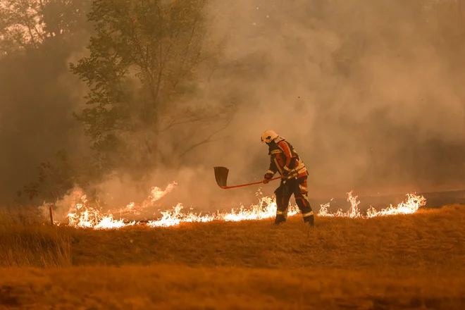 Delova fotografija leta 2022: Požar na Krasu. FOTO: Črt Piksi
