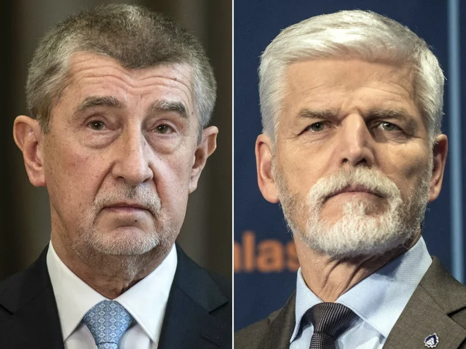 Oba kandidata, tako Andreja Babiša kot Petra Pavla, bremeni komunistična preteklost. FOTO: Michal Cizek/AFP
