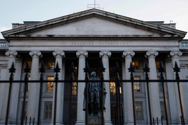 Ameriško finančno ministrstvo ne bo moglo izdajati novega dolga.&nbsp;&nbsp;Foto Anna Moneymaker Getty Images Via Afp
