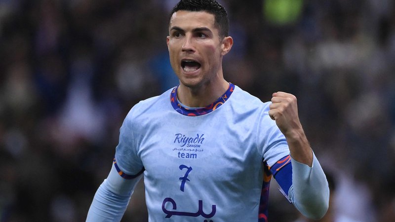 Fotografija: Cristiano Ronaldo vselej najde motiv za vrhunsko igro, izjema niso niti prijateljske tekme. FOTO: Franck Fife/AFP

