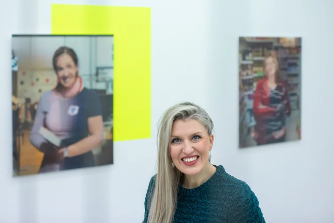 Razstava bo v Galeriji Fotografija na ogled tri tedne, potem si avtorica želi, da bi potovala po Sloveniji in morda prerasla v kaj večjega. FOTO: Voranc Vogel/Delo
