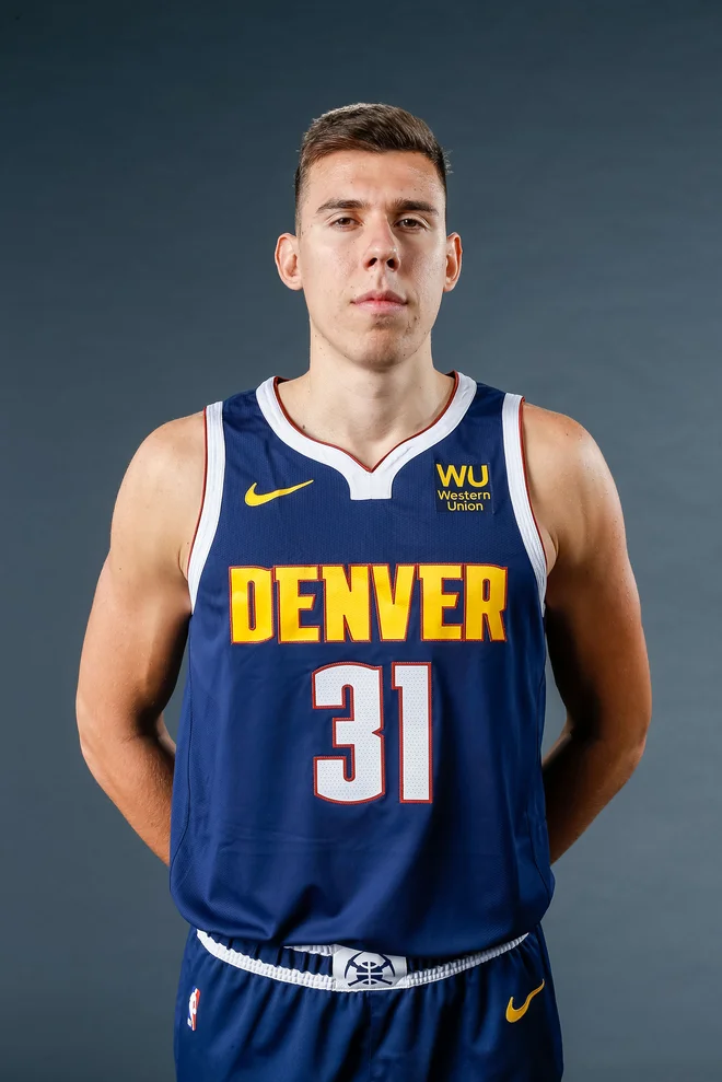 Sep 30, 2019; Denver, CO, USA; Denver Nuggets forward Vlatko Cancar (31) during media day at the Pepsi Center. Mandatory Credit: Isaiah J. Downing-USA TODAY Sports - 13444847 [avtor:USA TODAY USPW]