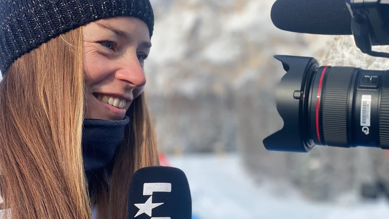 V vlogi strokovne komentatorke za Eurosport se je Tina Maze imenitno znašla. FOTO: Osebni arhiv
