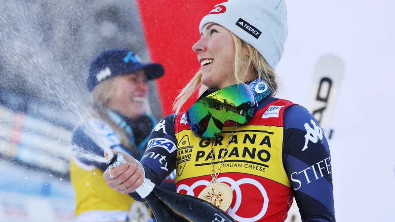 Fotografija: Mikaela Shiffrin je slavila že deseto zmago v sezoni. FOTO: Lisa Leutner/Reuters