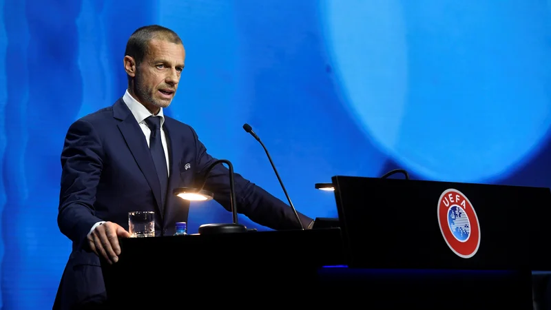 Fotografija: Aleksander Čeferin je predstavil spremembe v reprezentančnih tekmovanjih po letu 2024. FOTO: Reuters