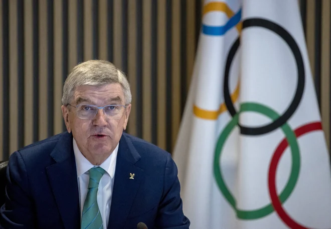Predsednik Moka Thomas Bach želi spet gledati nastope ruskih in beloruskih športnikov. FOTO:&nbsp;Denis Balibouse/Reuters
