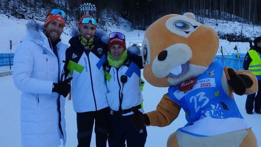 Fotografija: Pavel Trojer (drugi z desne) se je še drugič pozlatil na Olimpijskem festivalu evropske mladine. FOTO: OKS/facebook
