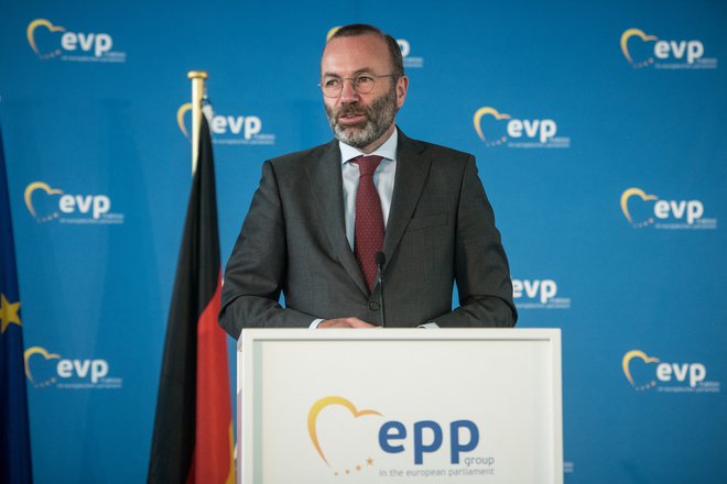 Manfred Weber, predsednik skupine Evropske ljudske stranke­. FOTO: Stefanie Loos/AFP
