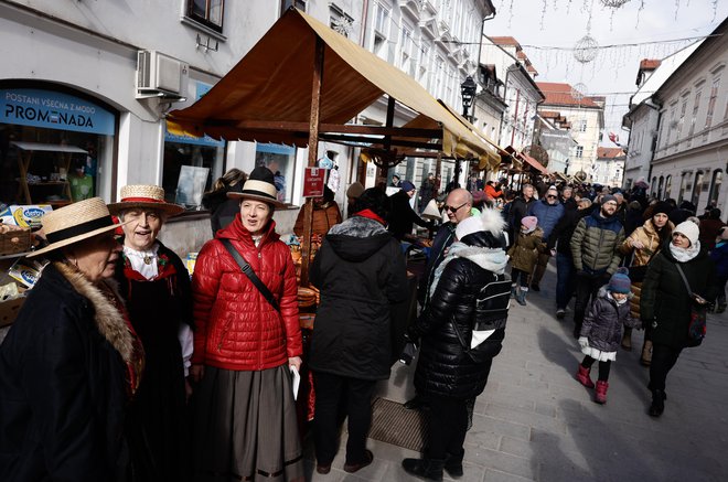 Nepregledna množica obiskovalcev na ulicah in trgih kaže, da so ljudje dogodek že komaj čakali, pravijo v Kranju. FOTO: Voranc Vogel
